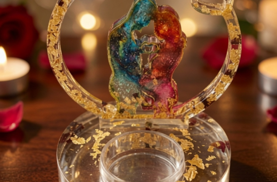 Eternal Embrace Resin Tealight Holder