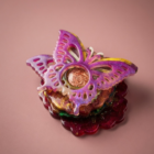 Handcrafted Butterfly Resin Coaster Set