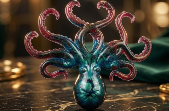 Oceanic Resin Octopus Table Décor