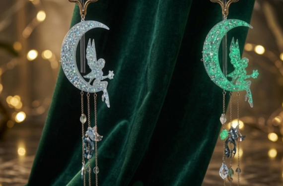Fairy Moon Resin Wind Chime