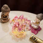 Handcrafted Resin Lotus LED Table Décor