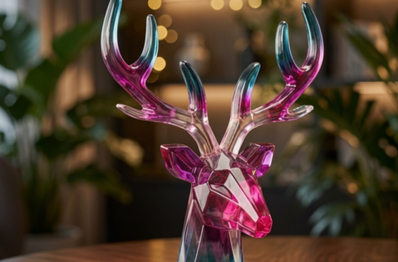 Aurora Stag Resin Table Accent