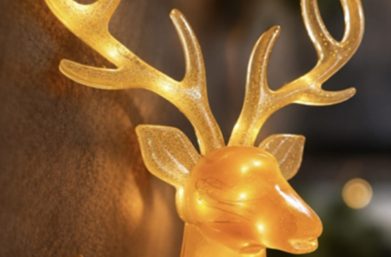 Luminous Resin Deer Table Accent